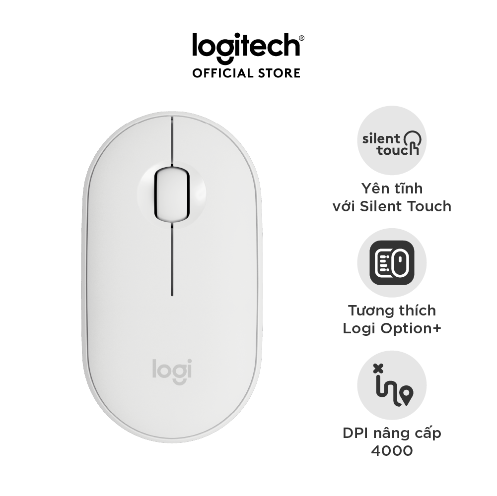 Chuột Bluetooth Logitech Pebble Mouse 2 M350s - Hàng chính hãng