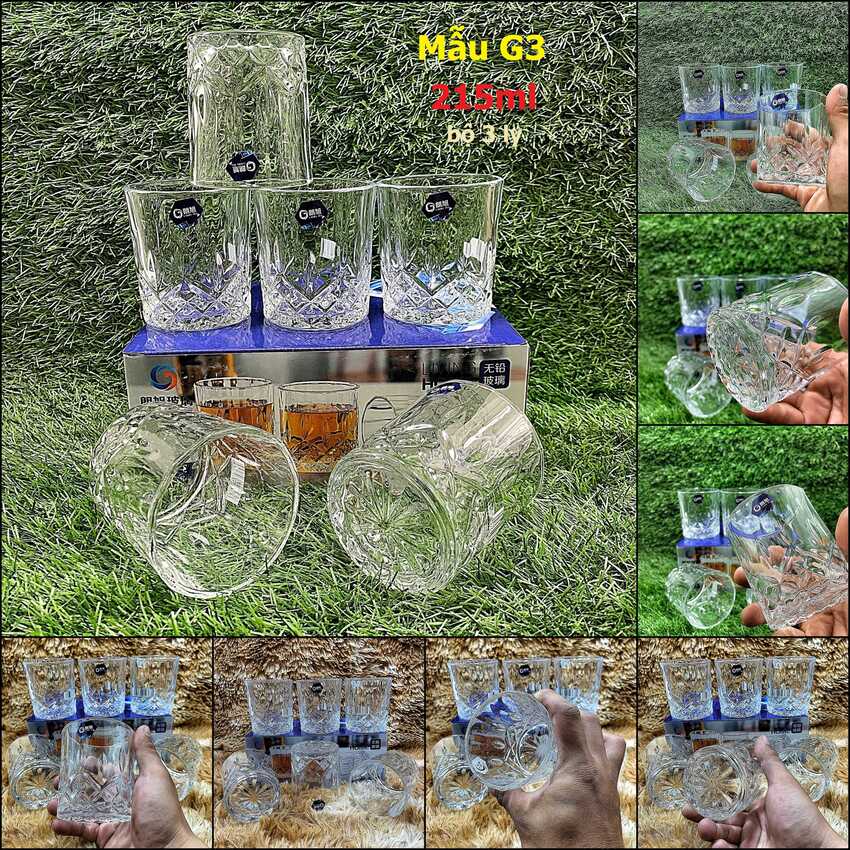 Bộ Ly Uống Rượu Thủy Tinh – 6 mẫu lựa chọn - Bộ Ly Rượu Đẹp siêu trong