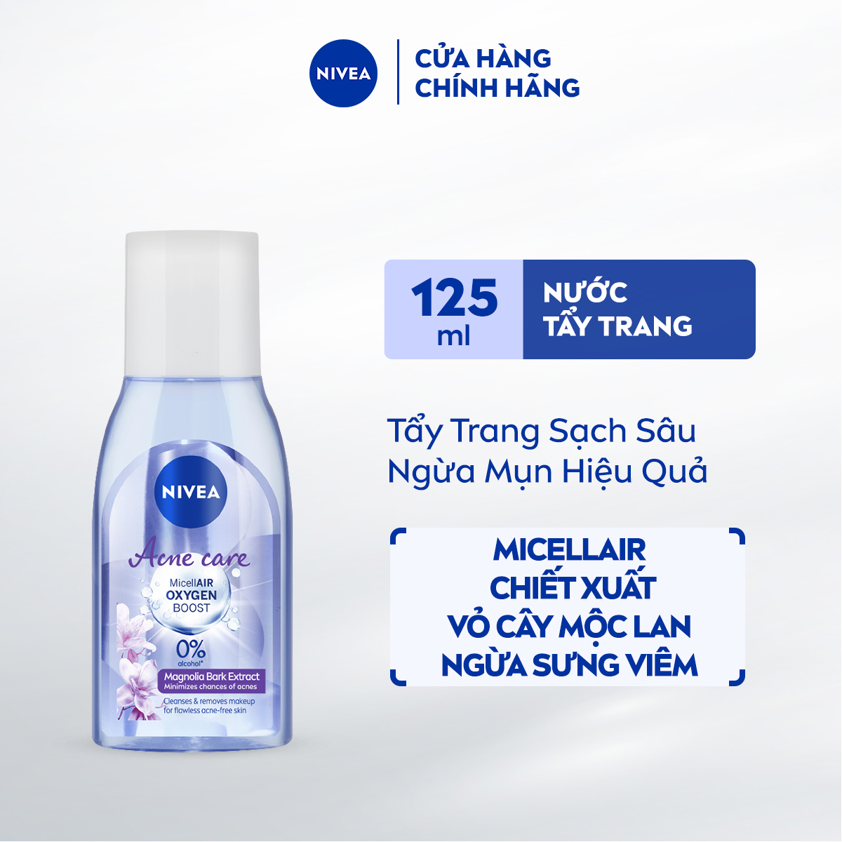 Nước tẩy trang Nivea cho da mụn Acne Care Makeup Clear Micellar Water 125ml - 89270