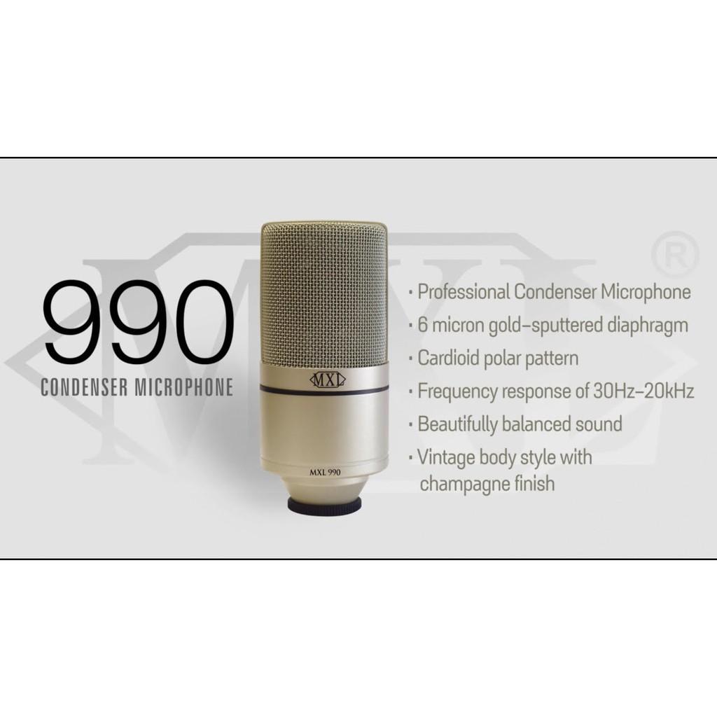 micro MXL990  Condenser Microphone hát  karaoke livestream youtube siêu bền bảo hành 12 tháng