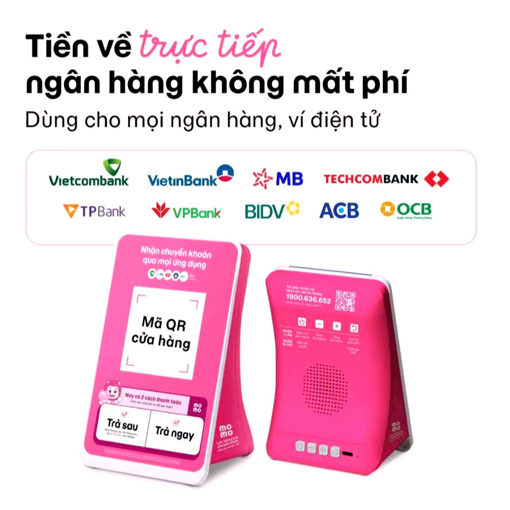 Loa Thông Báo Chuyển Khoản MOMO - Kết Nối Wi-Fi/Bluetooth Cao Cấp, Tương Thích Mọi App Ngân Hàng, Nhận Thông Báo Tức Thì, hàng chính hãng