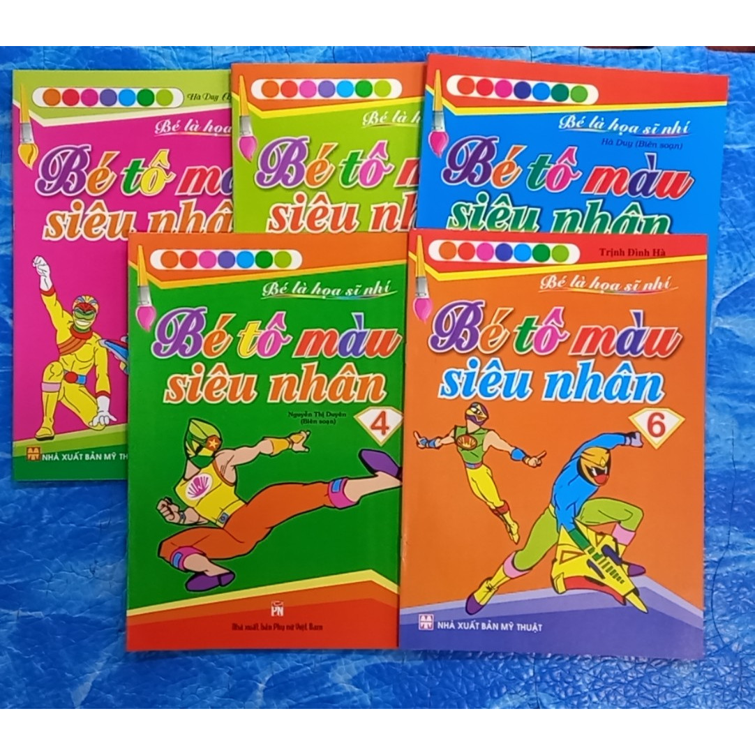 Bộ 5 cuốn bé là họa sĩ nhí - bé tô màu siêu nhân