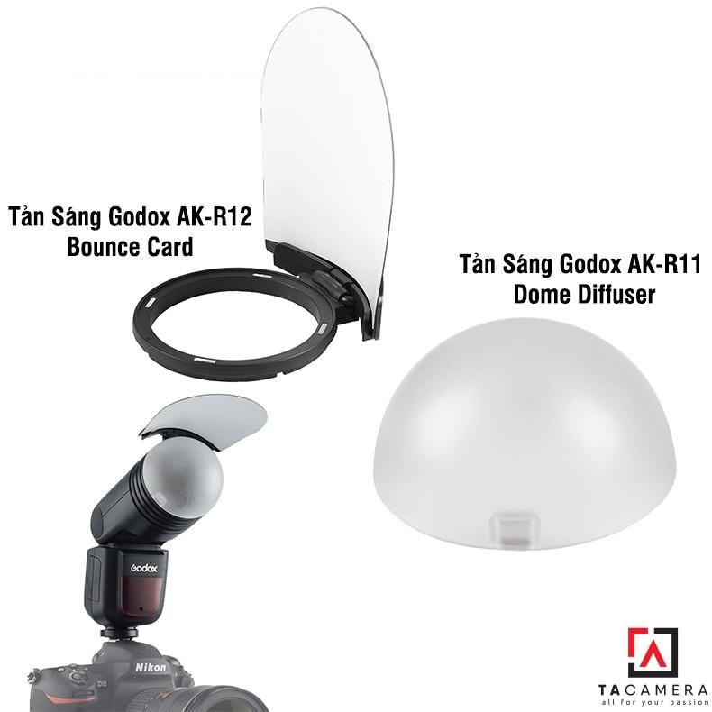 Combo Tản Sáng Godox AK-R12 Bounce Card + AK-R11 Dome Diffuser - Hàng Chính Hãng