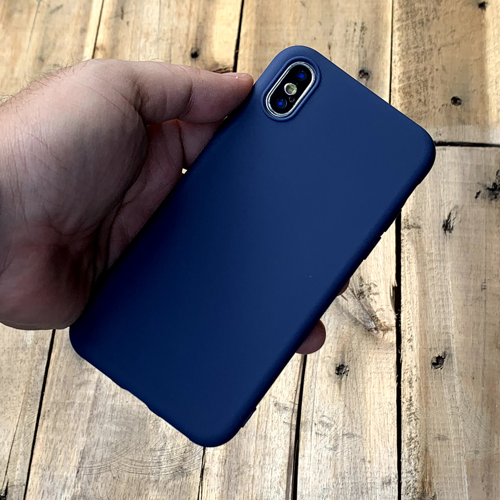 Ốp lưng dẻo mỏng màu xanh dương dành cho iPhone XS Max - Hàng chính hãng