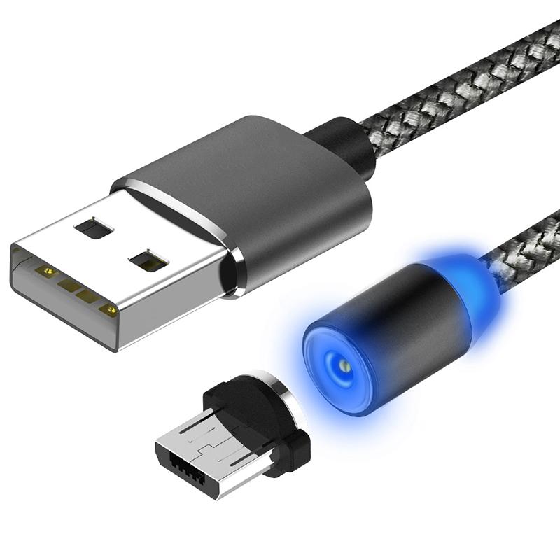 Cáp nam châm MICRO USB xoay 360 độ, tự kết nối điện thoại