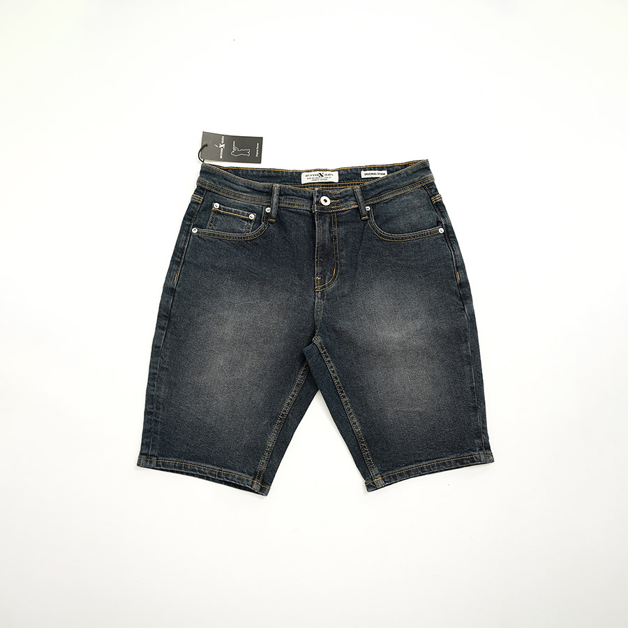 Quần Short Jeans Nam Cao Cấp HUNTER X-RAYS Form Slimfit Màu Xanh Đậm S31