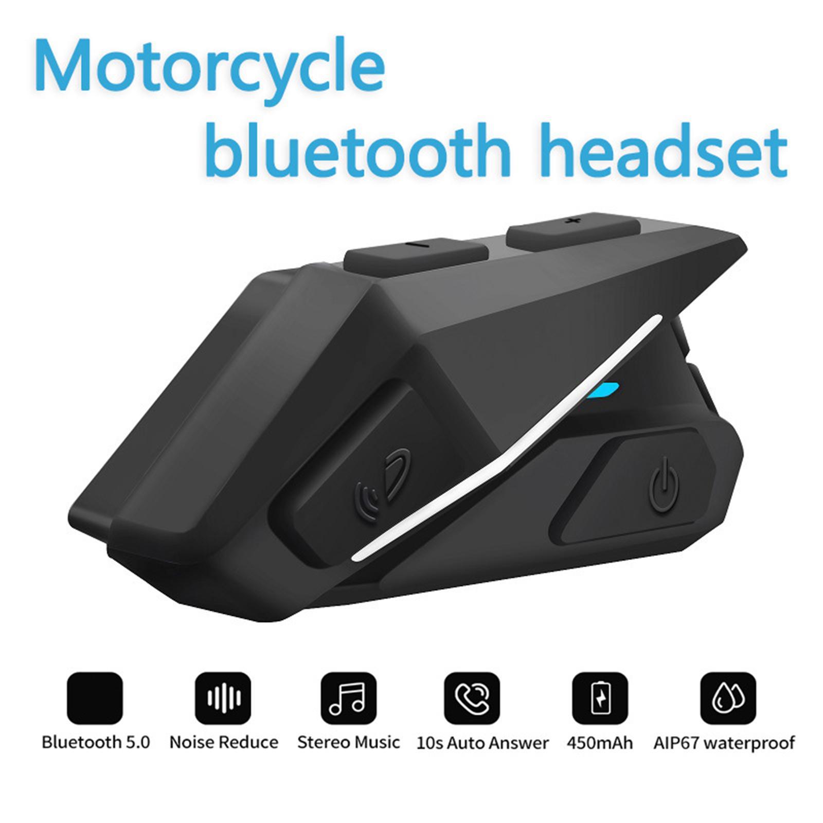 Motorcycle Bluetooth 5.0 Headset Connect to Interphone for Driving Riding