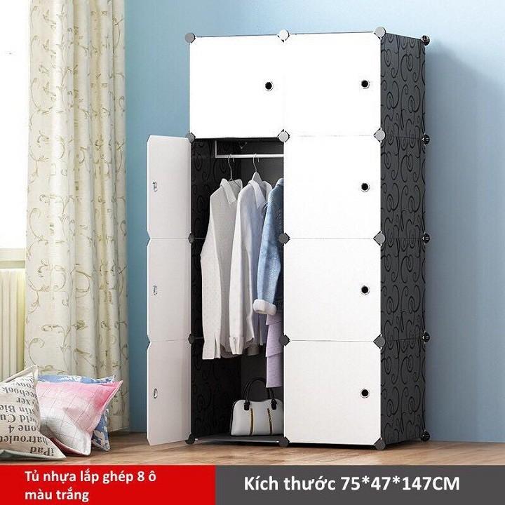 Tủ nhựa ghép đa năng 8 ngăn