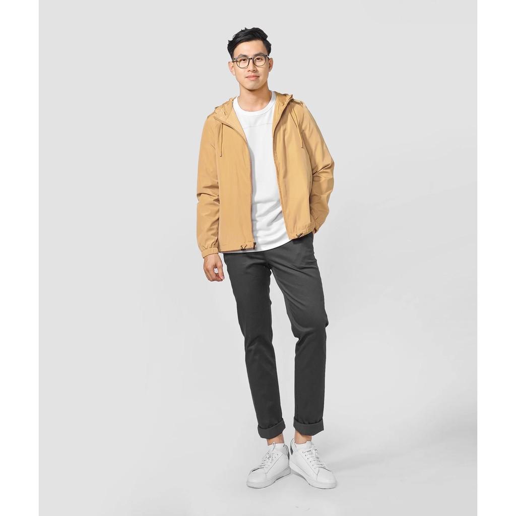 Áo khoác gió nam trơn có ly sau 3 màu - 10F20WJA007 shop LASTORE