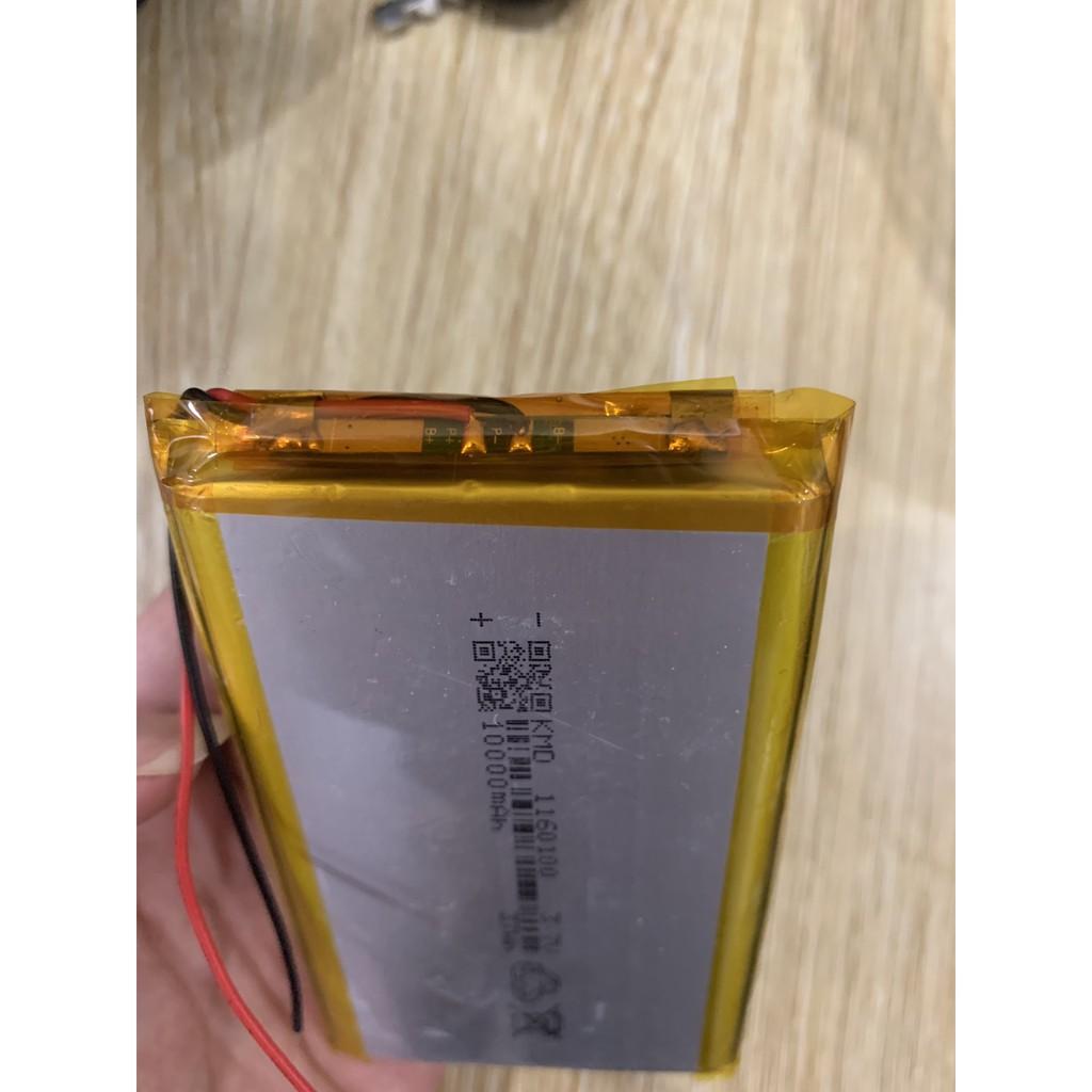 Pin Lithium-Polymer 3.7V 10000mAh 1260100 mới 100% Chuẩn dung lượng - Có mạch bảo vệ