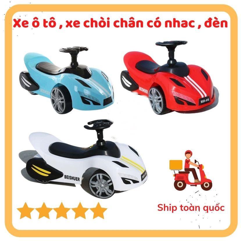 Xe lắc , xe chòi chân hình ô tô cho bé có nhạc và đèn, dành cho bé 1-5