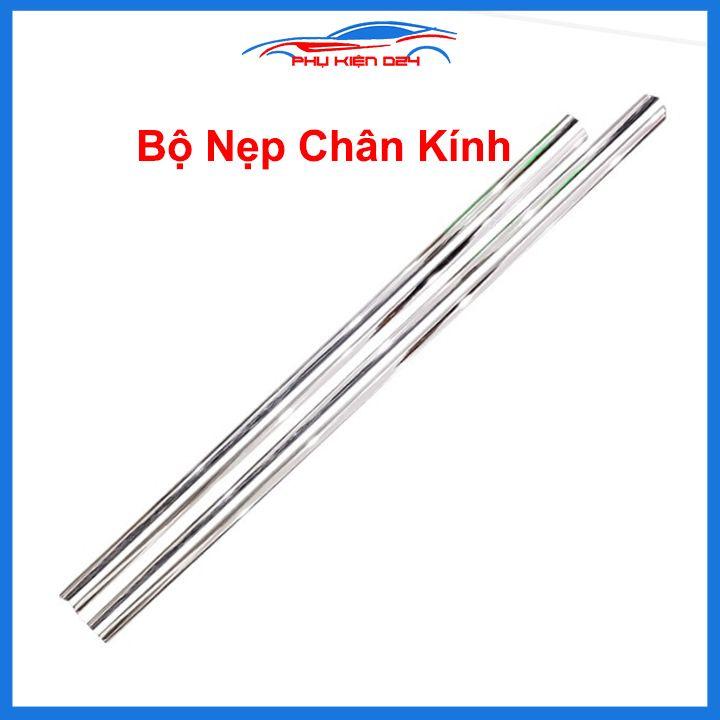 Bộ nẹp viền chân kính cong kính Kia Rio Hatchback Inox sáng bóng chuẩn form xe