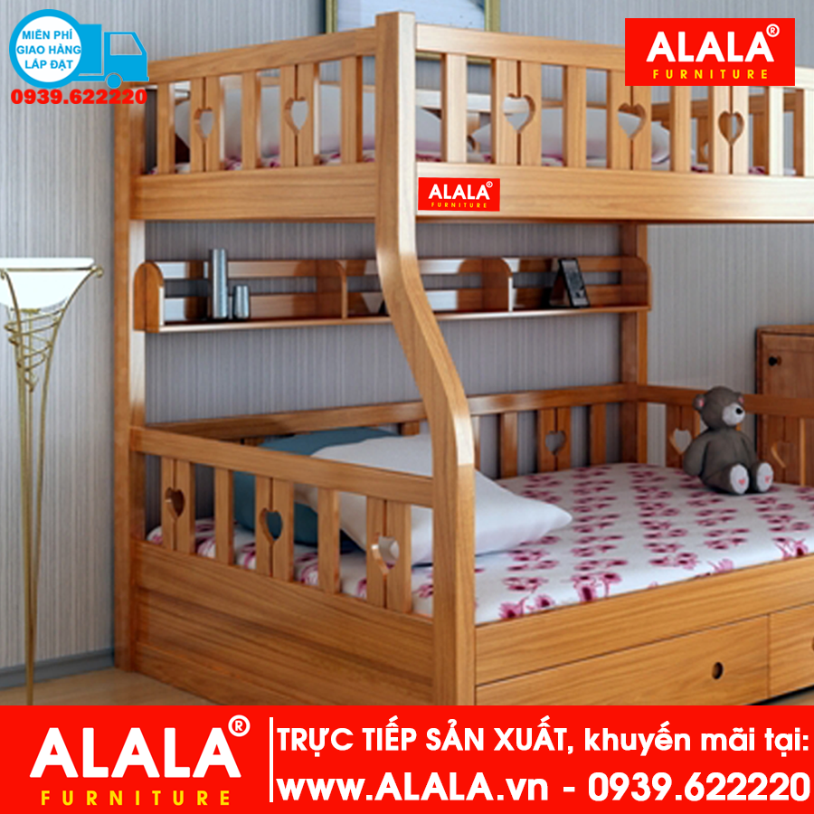 Giường tầng ALALA108 (1m, 1m2) Cao Cấp - www.ALALA.vn - 0939.622220