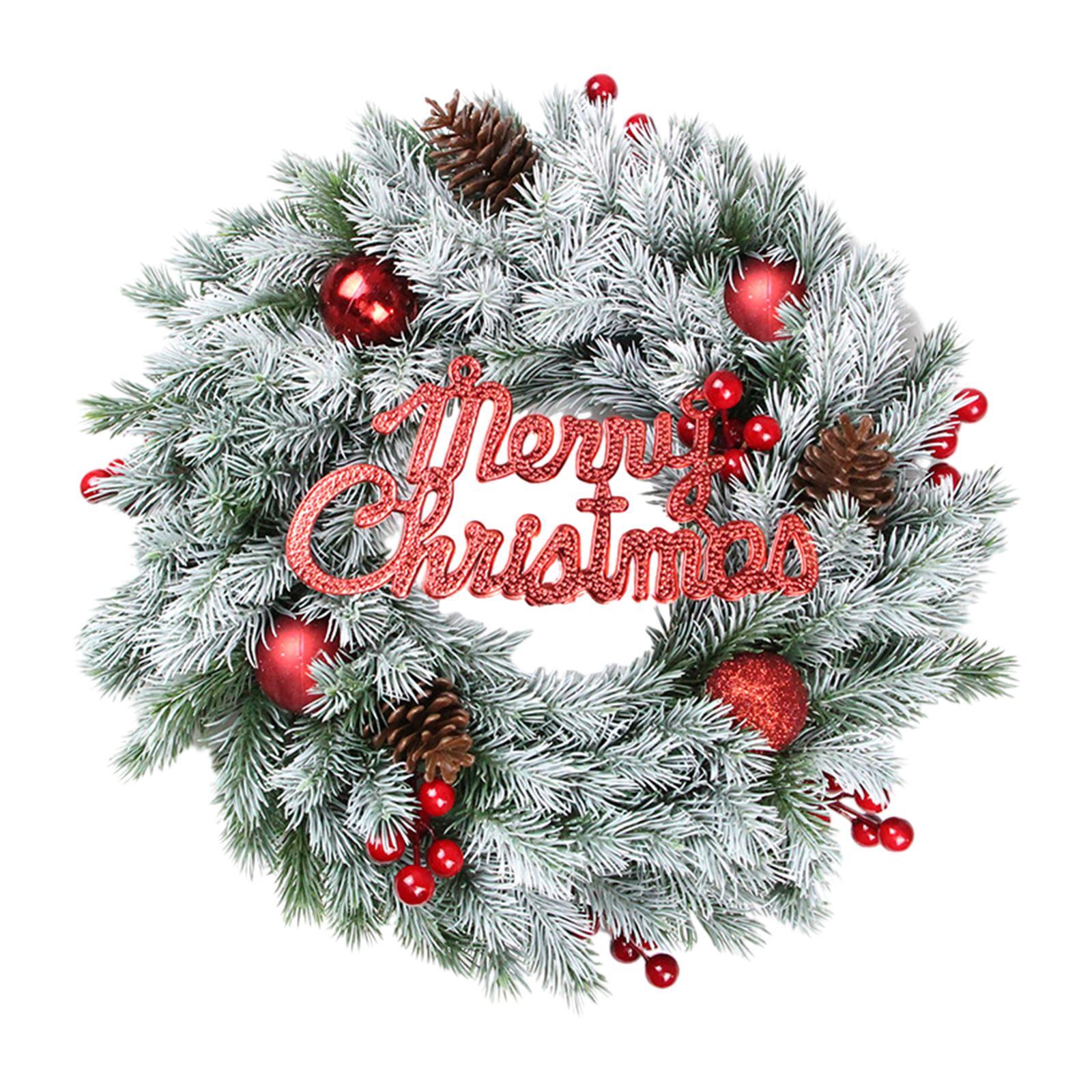 Christmas Wreath Wreath for Front Door Christmas Wreath Door Hanging Holiday Garland Decoration for Bedroom Home Garden Party