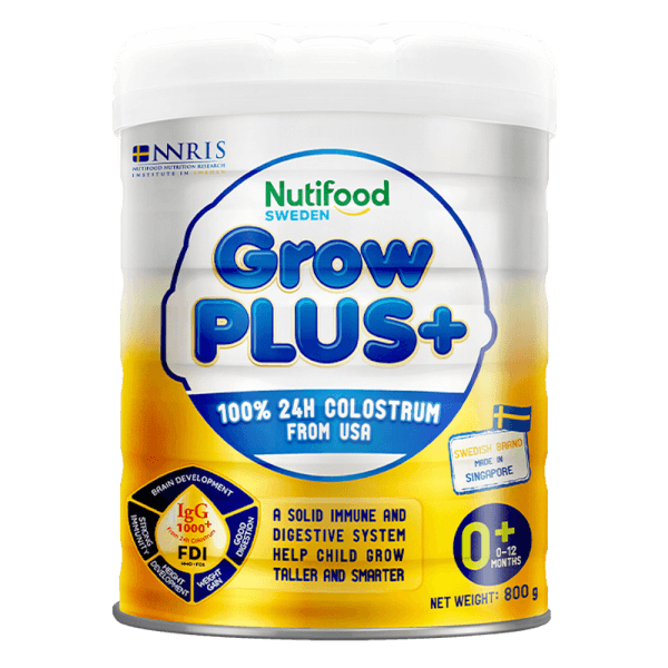 Sữa bột Nutifood GrowPLUS+ Sữa Non 0-12 tháng Lon 800g