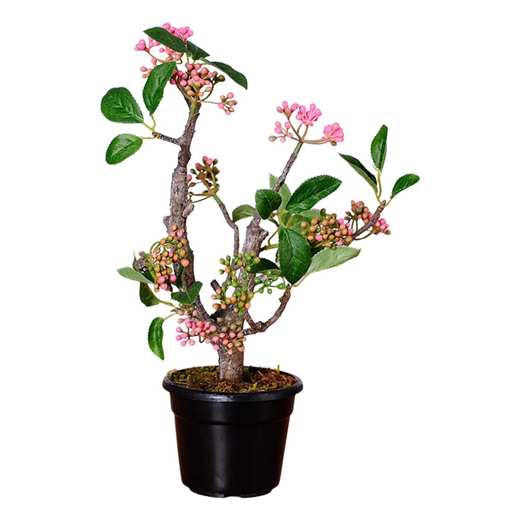 Artificial Fruit Tree Bonsai Green Leaf Realistic Potted Plants Rubber Balls