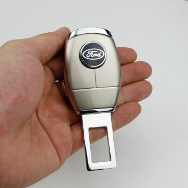 Đầu khóa chốt cắm móc nối tiếp dây đai an toàn logo các hãng xe, chống kêu cao cấp HC-888
