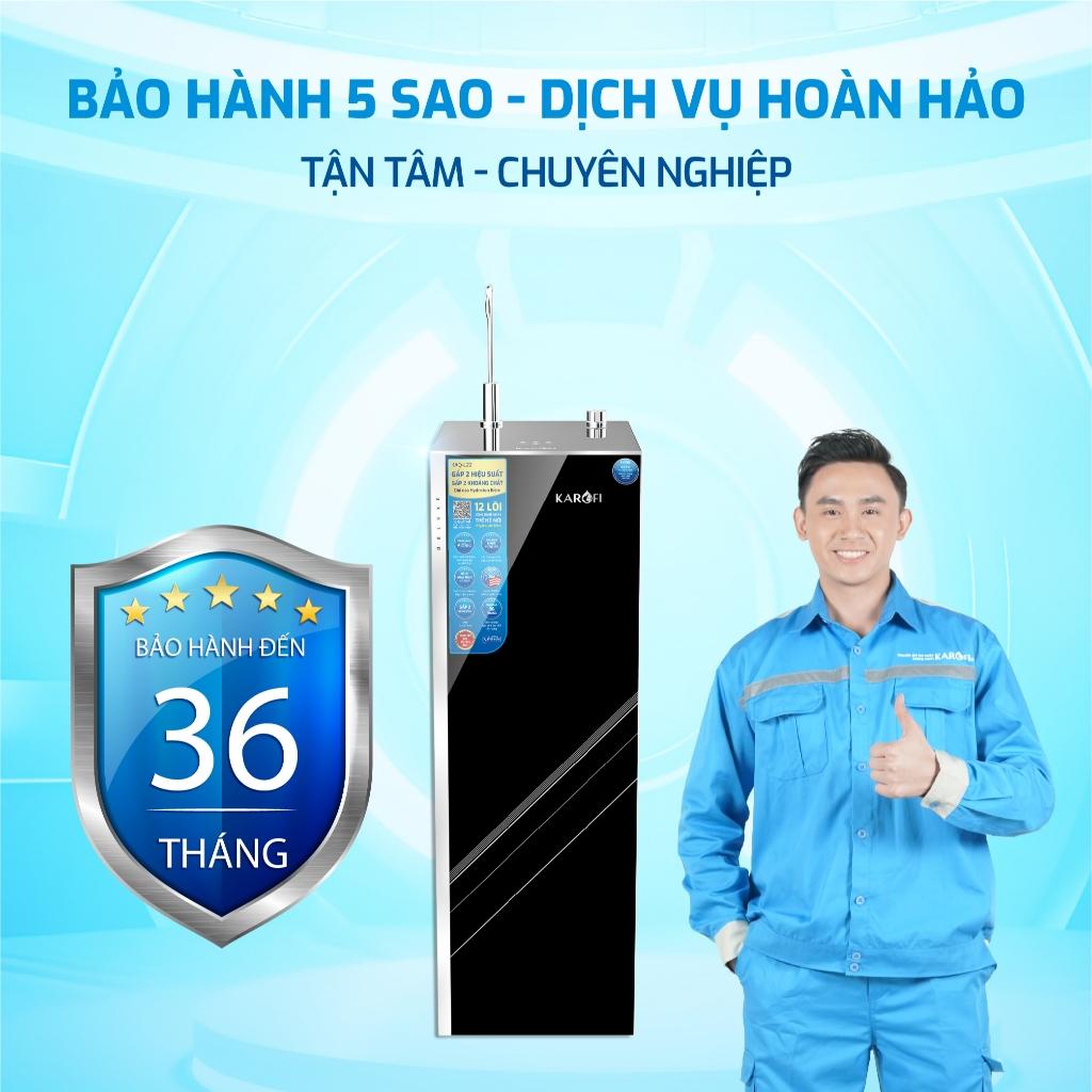 Máy lọc nước RO Mỹ 12 lõi KAROFI KAQ-L22 - 1 lõi Hydro ion kiềm+1 lõi T33 Nano, Aiotec - Giao lắp miễn phí - Hàng Chính Hãng