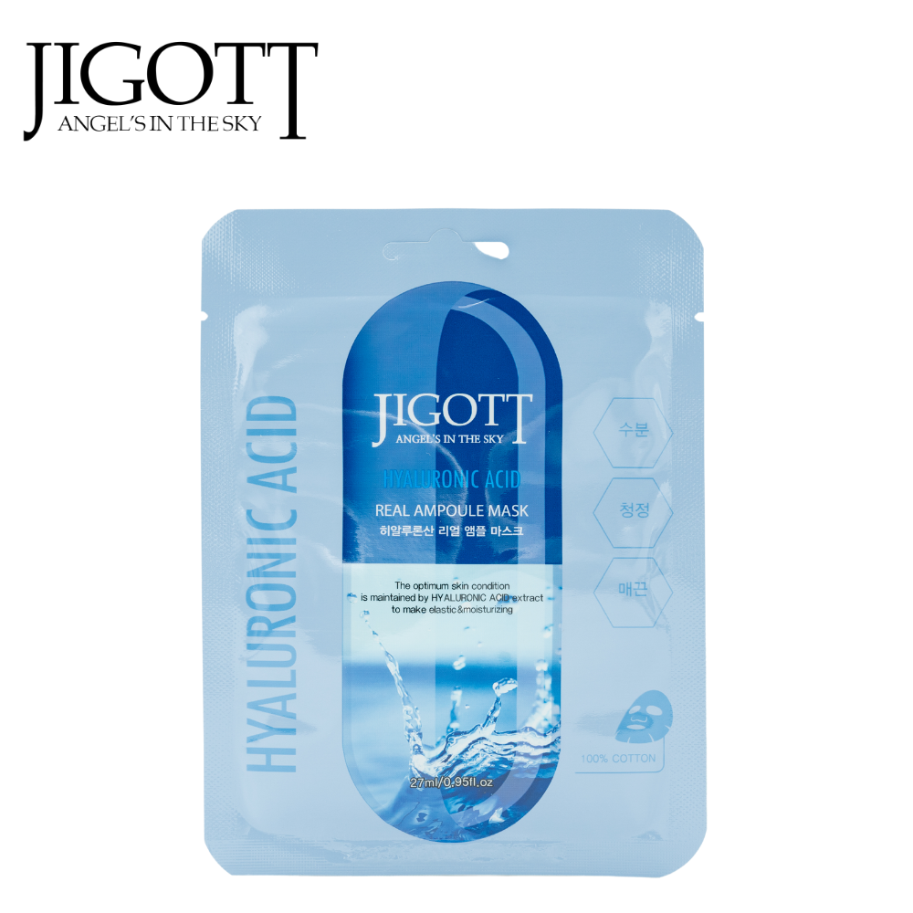 Mặt nạ dưỡng da cấp ẩm Jigott Hyaluronic Acid Real Ampoule Mask