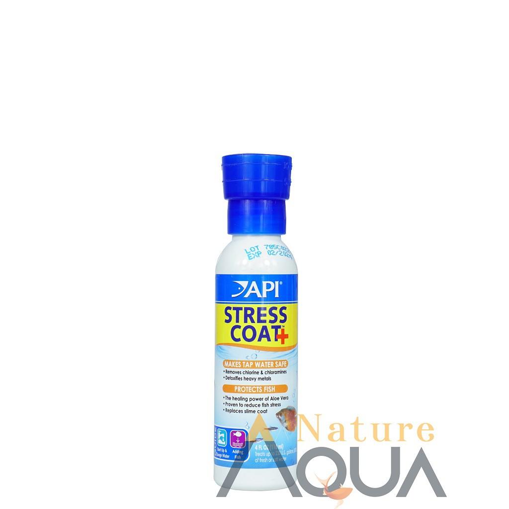 Dung dịch API Stress Coat bảo vệ nhớt,giảm stress,khử clo kim loại cho hồ cá chai 118ml/237ml/473ml Made in USA