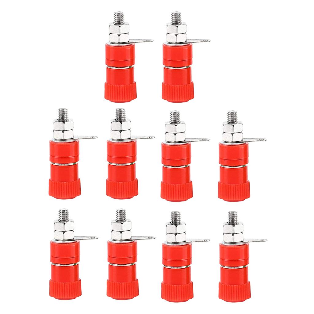 4mm Banana Ổ Cắm Mạ Niken Gắn Kết Nut Nut Jack Kết Nối