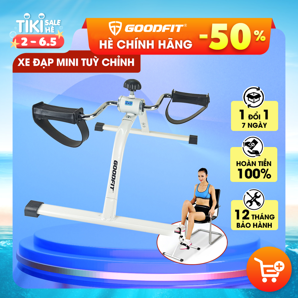 Xe Đạp Tập Thể Dục Mini Tháo Lắp Tại Nhà, Văn Phòng Chính Hãng GoodFit GF003MB