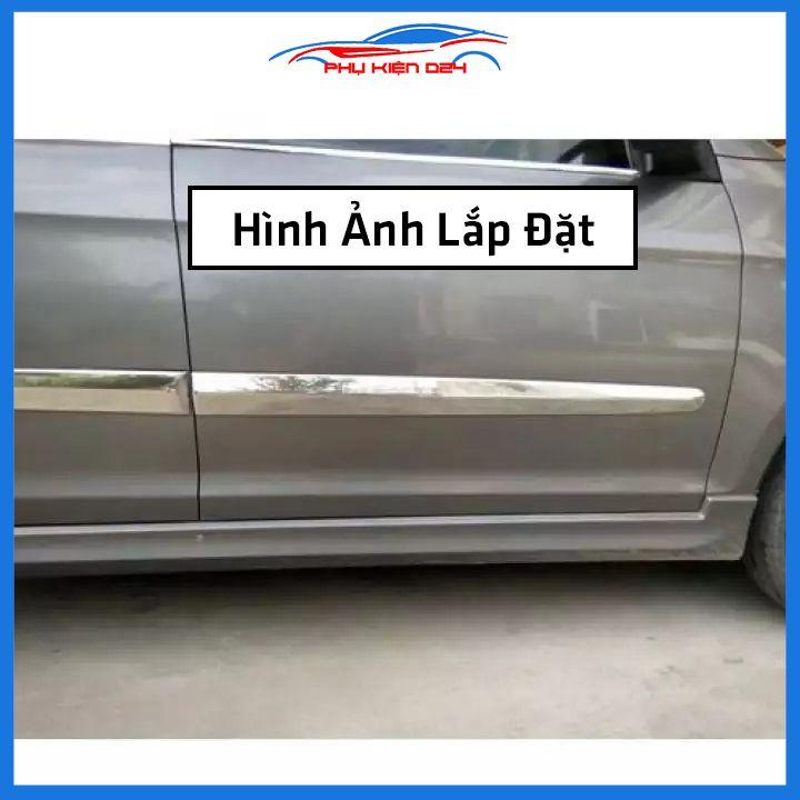 Bộ ốp nẹp sườn Morning 2012-2013-2014-2015-2016-2017-2018-2019-2020-2021-2022 mạ crom trang trí làm đẹp xe