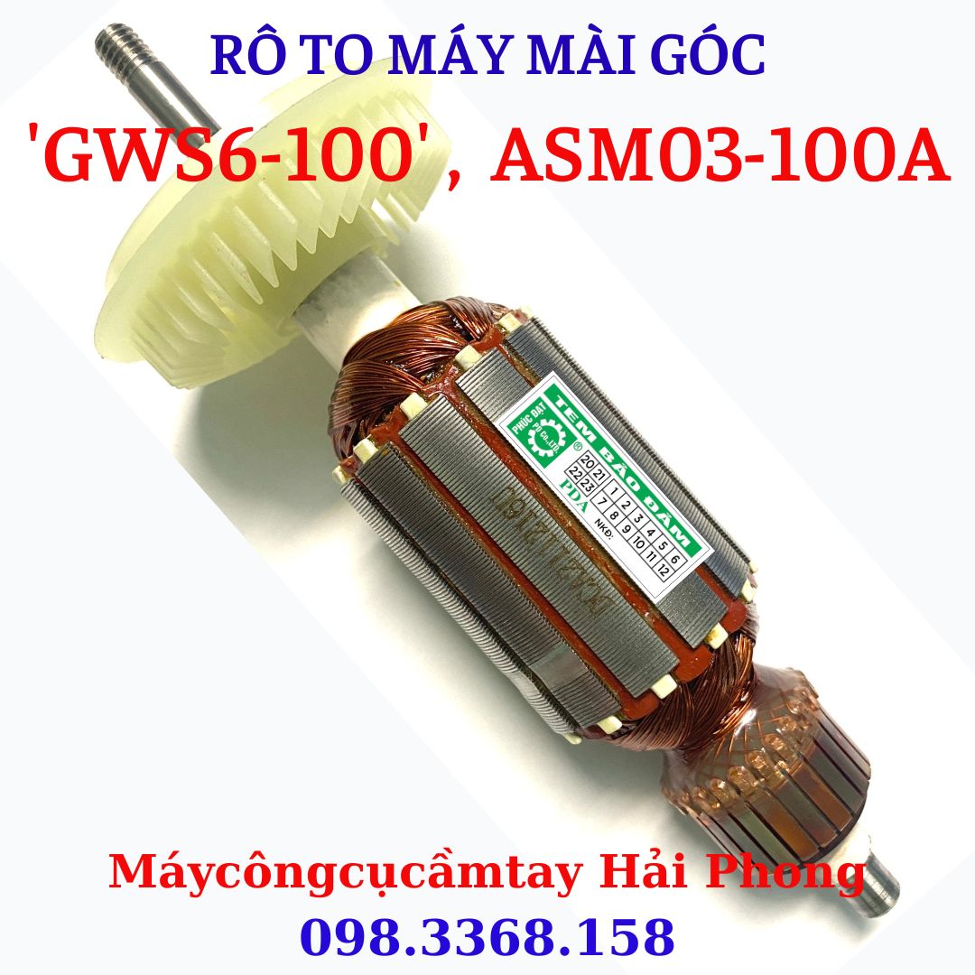 Rô to máy mày góc 'Bo$ch' mod.'GWS6-100' , 'DCA' mod."ASM03-100A' , 'DongCheng' mod."DSM03-100A' ... Hiệu DCA