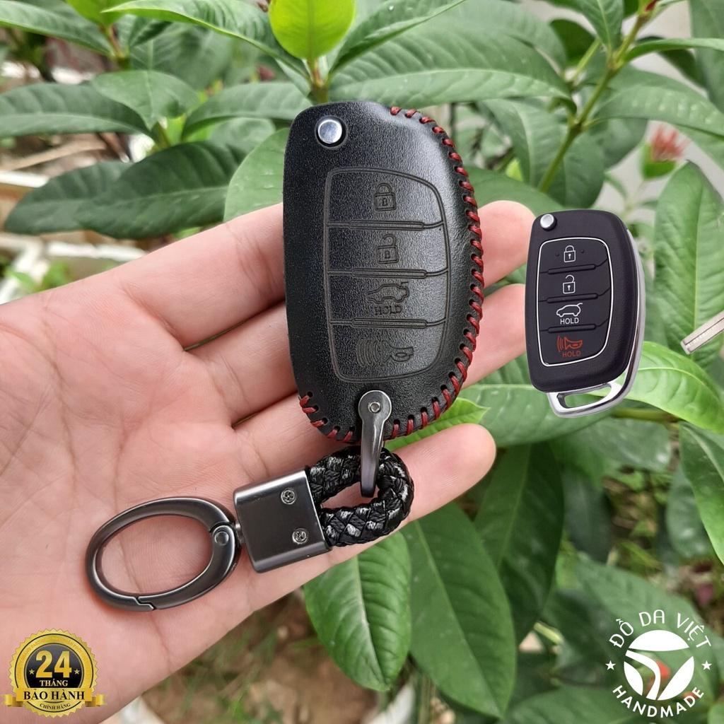 Bao da Chìa Khóa Gập 4 Nút Cho Hyundai Tucson Sonata, như hình