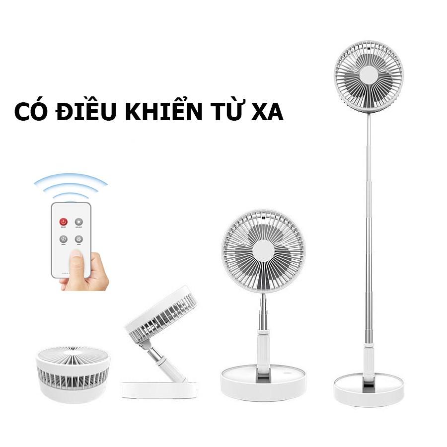 Quạt Sạc Điện Gấp Gọn Có Điều Khiển Từ Xa