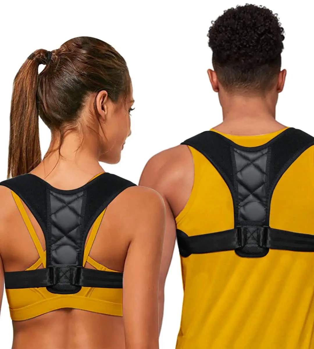 Back Brace Posture Corrector for Women and Men - Adjustable Upper Back Brace Straightener for Posture and Clavicle Support - Upper Spine Support, Providing Pain Relief From Neck, Upper Back Corrector and Shoulder (25-50") - dododios đai chống gù lưng