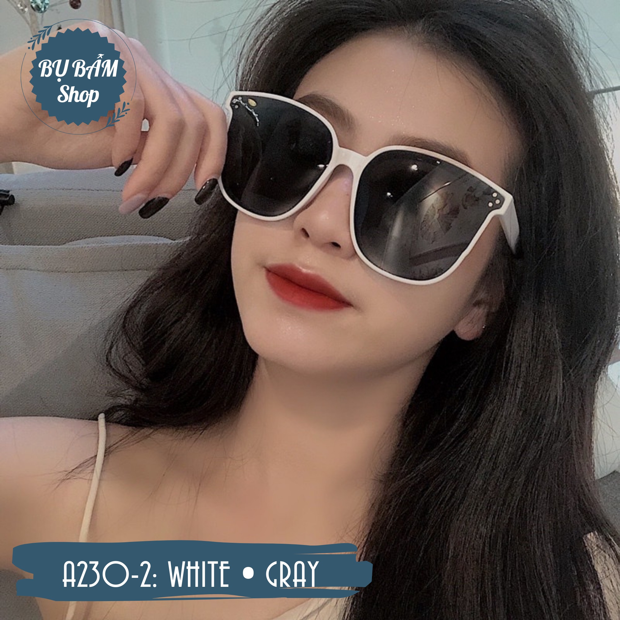 Kính mát oversize 3 chấm - A230