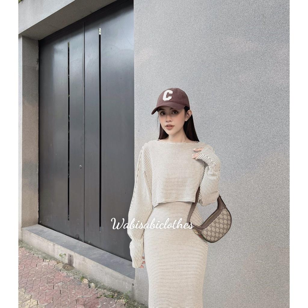 Set đồ đầm thun dạo phố Wabisabi N1701