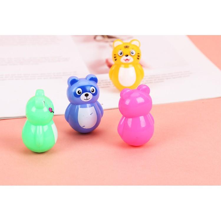 Lật đật hình thú đáng yêu cho bé 4 x 2.5cm - Lật đật phiên bản mini siêu cưng