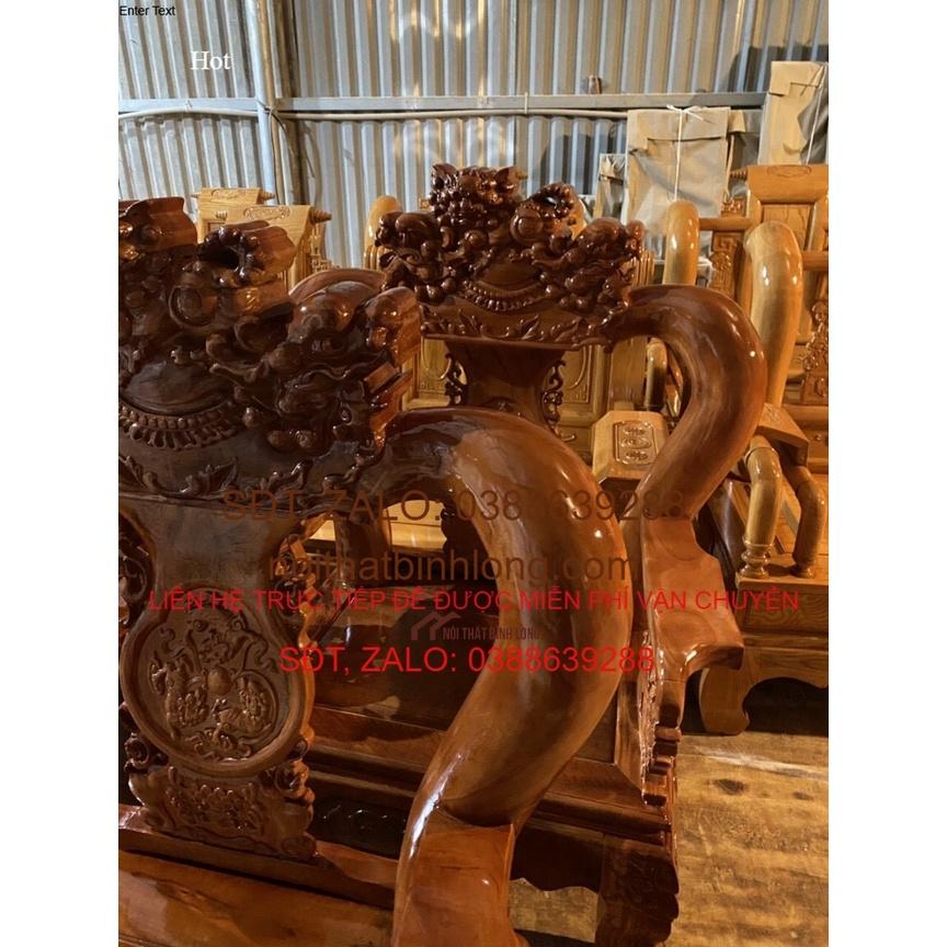 Bàn ghế gỗ tự nhiên nghê đỉnh tiếp khách