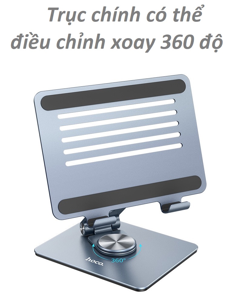 Giá đỡ nhôm cho máy tính bảng tablets để bàn dạng xếp hoco PH52 _ Hàng chính hãng