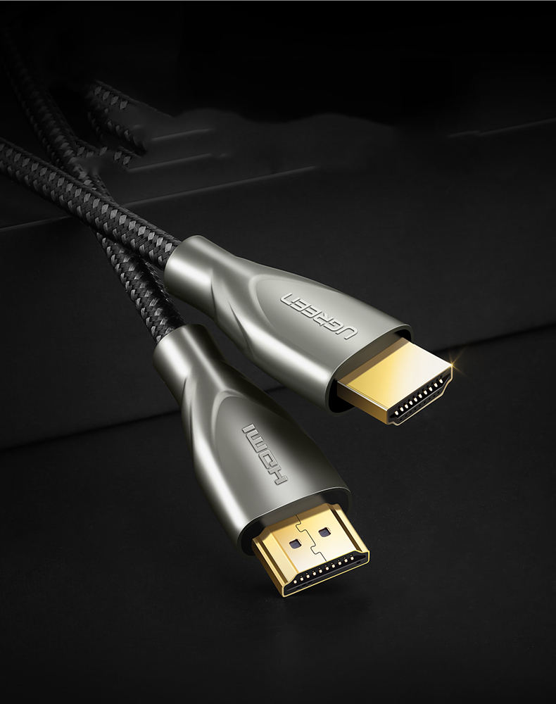 Cáp HDMI 2.0 Carbon chuẩn 4K@60MHz mạ vàng cao cấp dài 5m UGREEN HD131 50110 - Hàng Chính Hãng