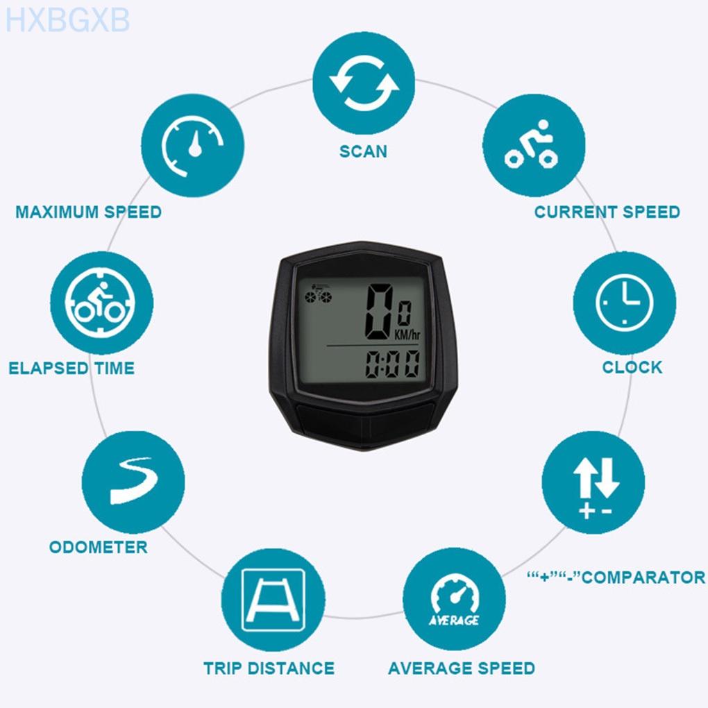 Waterproof Bike Cycling Computer LCD Display Bicycle Wired Odometer Speedometer Bike Accessory