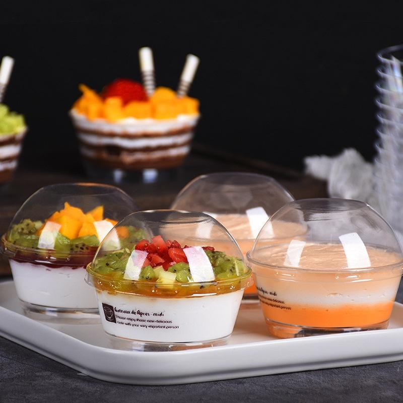 Ly Bánh Tiramisu Mousse SET 10 Cốc Panna Cotta Sữa Chua Bằng Mica Trong Không Chữ