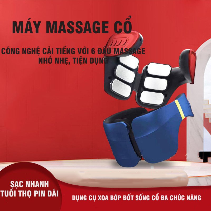 Máy Massage Cổ Vai Gáy GJ-6688 12 Chế Độ Mát Xa Giúp Thư Giãn Và Cải Thiện Đau Nhức Hiệu Quả