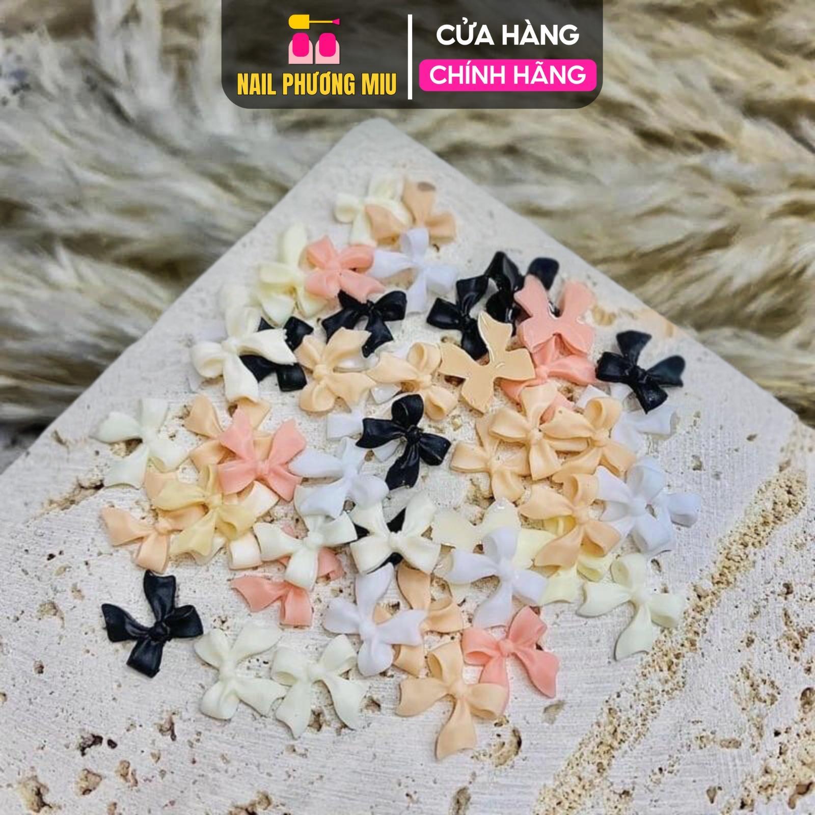 Set Nơ Mix Màu Phụ Kiện Trang Trí Móng Nhựa, Dễ Dàng Sử Dụng, Tạo Mẫu Nail Art Độc Đáo, Đa Dạng Màu Sắc Làm Nail Nữ