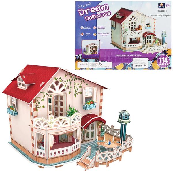 Đồ Chơi Ghép Hình Giấy 3D Dream Dollhouse - Megatoys 224 - Ngôi Nhà Công Chúa (114 Mảnh Ghép)