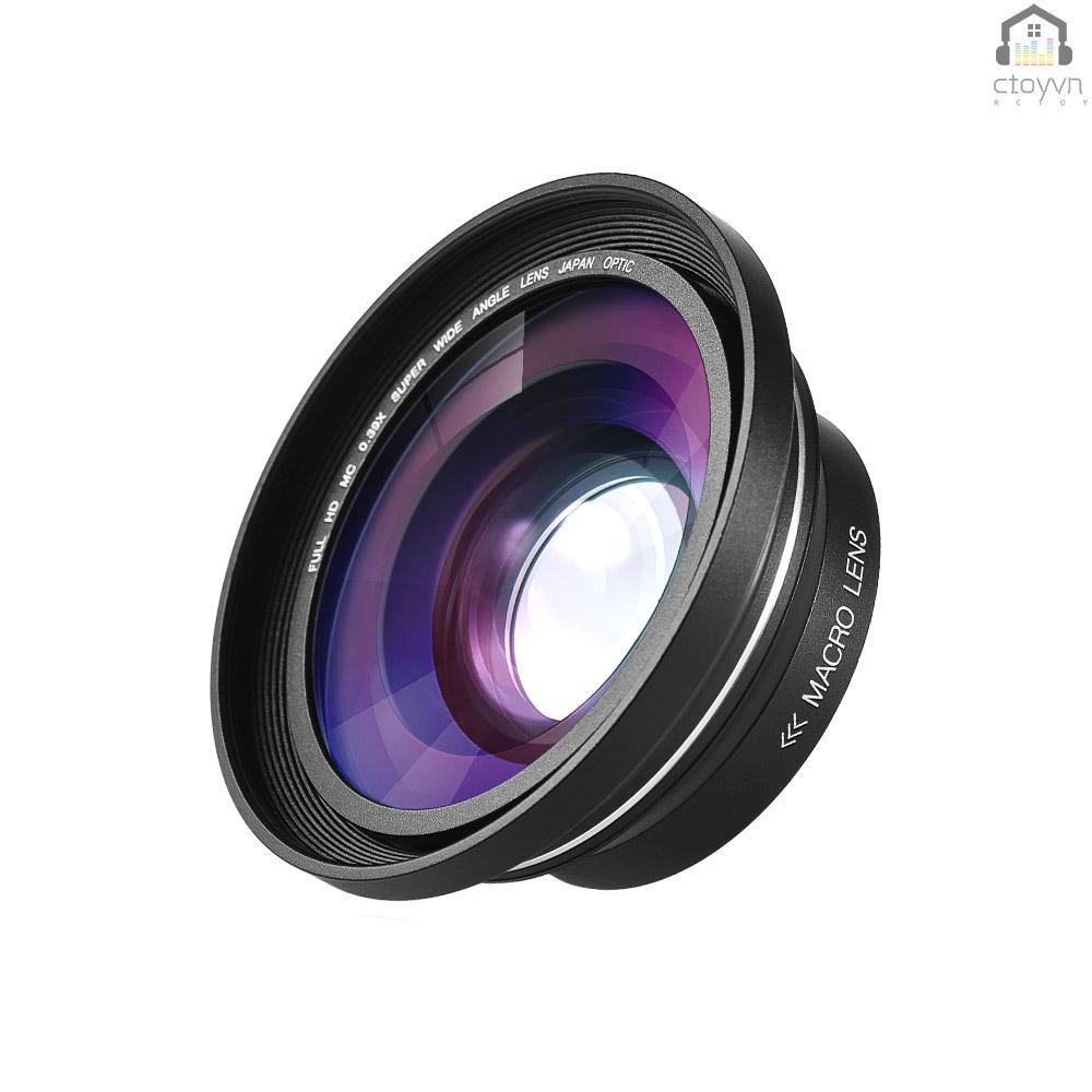 Ống kính Macro góc rộng 30mm 37mm 0.39X cho máy quay phim Ordro Andoer