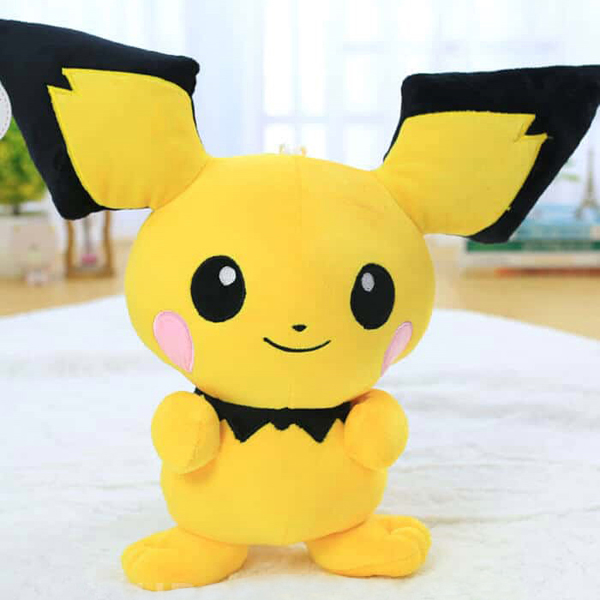 Gấu Bông Pokemon Pichu (35 Cm) Gb09 (Màu Vàng Phối Đen) (Tặng 1 Đèn Led 8 Bóng Siêu Sáng Cắm Cổng Usb)