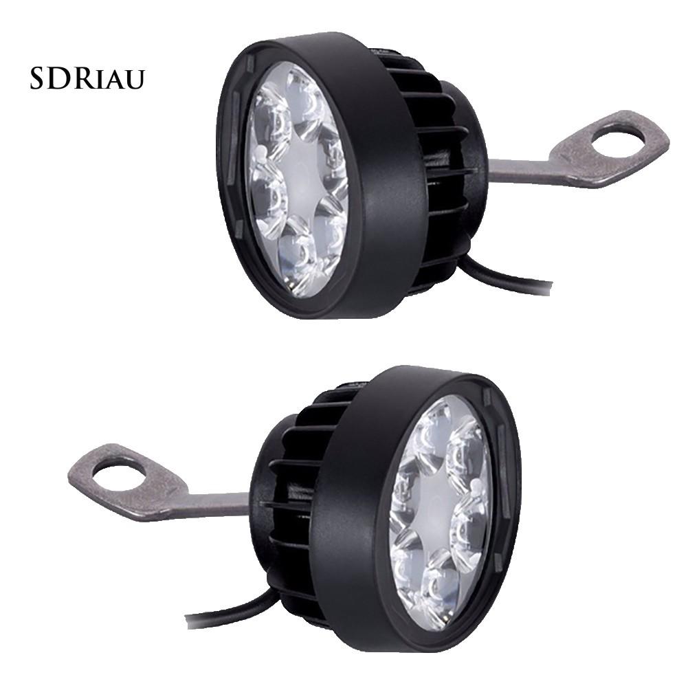 2 Đèn Pha Siêu Sáng 6 Bóng Led Cho Xe Máy