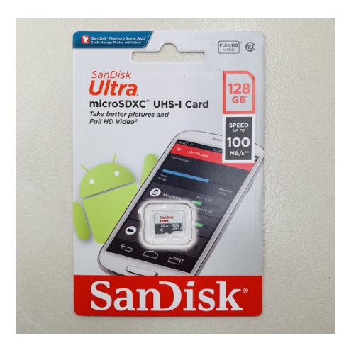 Thẻ nhớ microSD Sandisk Ultra 100MB/s 128GB - Hàng Nhập Khẩu