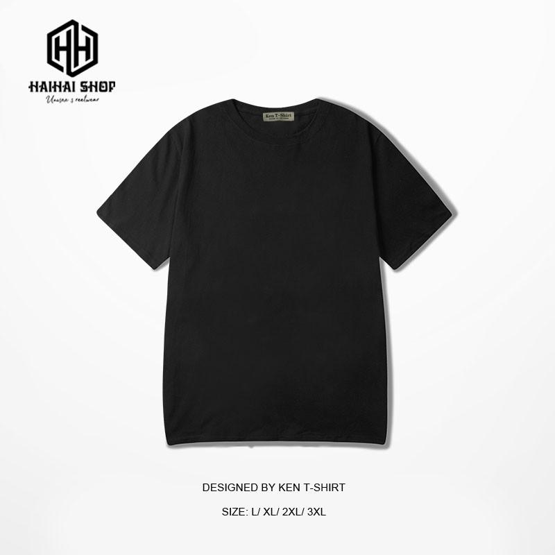 Áo Thun Trơn Phom Rộng, Phong Cách Hàn Quốc Cho Nam và Nữ, Vải TC 75% Cotton Dày Mịn Đẹp