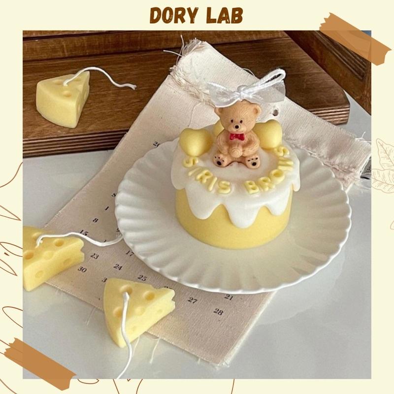 Nến Thơm Bánh Kem Gấu Con Handmade Không Khói - Dory Lab