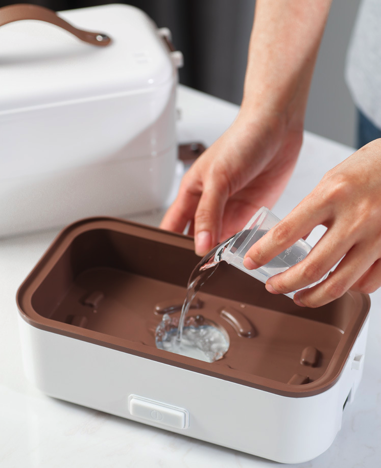 Hộp đựng cơm hâm nóng văn phòng 2 tầng