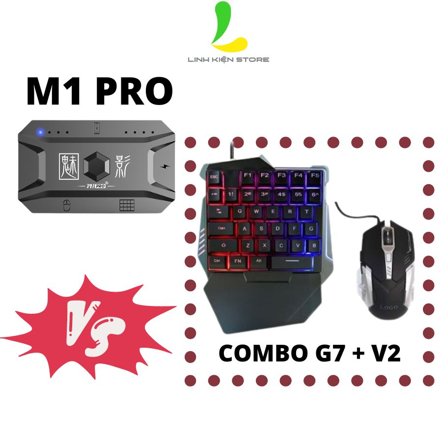 Combo bàn phím chuột G7 gaming và bộ chuyển đổi meiying - Phụ kiện gaming hỗ trợ điện thoại hệ điều hành Android và IOSS - Hàng nhập khẩu